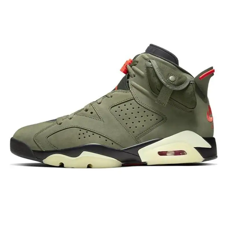 Nike Travis Scott X Jordan 6 Retro Olive Sneakers shoes CN1084-200