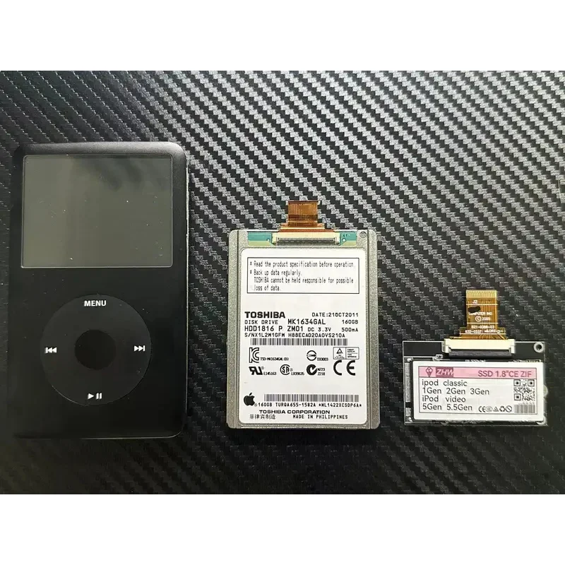 

iPod classic, накопитель SSD малого размера, лучшая оптимизация чипа, 5-го, 5.5-го, 6-го, 6.5-го, 7-го, 7.5-го поколений, стабильная работа, экономия энергии