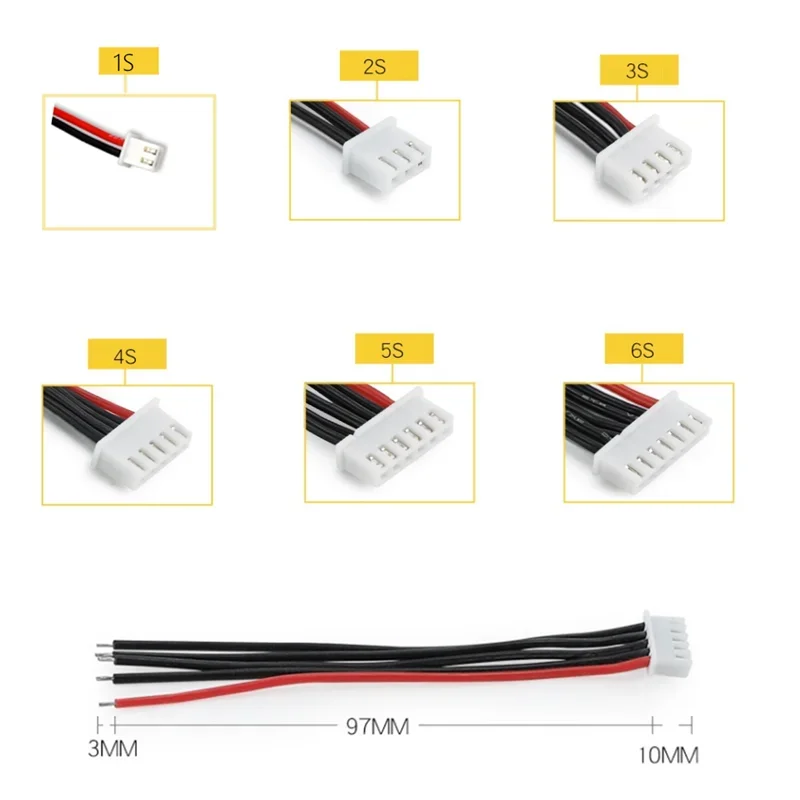 Imax B6 V2 1S 2S 3S 4S 5S 6s batería Lipo puerto de equilibrio Cable terminales de equilibrio conector equilibrador de Cable macho JST cubierta cargador