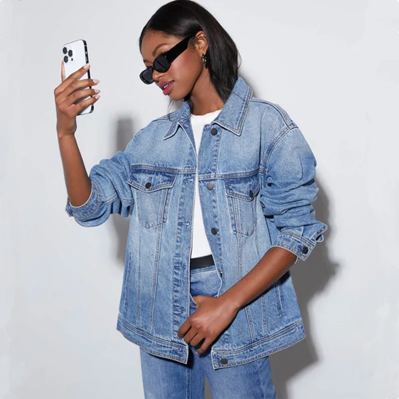 

Jeans Jackets for Woman Jackets Autumn Winter Women's Jeans Coats Outerwears Denim Top New Female Jeans Fashion Streetwear