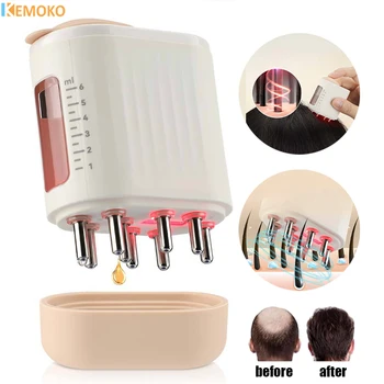 Electric Scalp Massager Head Massage Hair Regrowth Brush Red Light Therapy Machine Oil Serum Comb Gua Sha Scalp Treatments