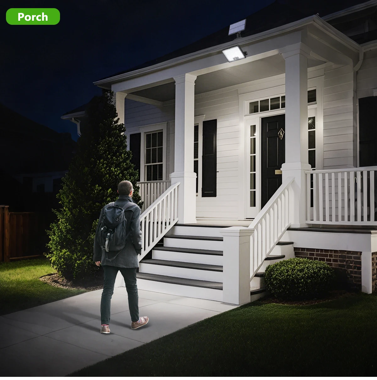 Solar Lights Outdoor with Motion Sensor Solar Flood Lights Waterproof Dusk to Dawn Solar Powered Security Spot Lights for Porch