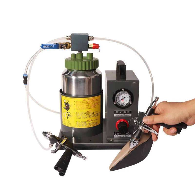 111 Riempitrice pneumatica automatica per colla Mini borsa per spazzole Custodia per cellulare Macchina spray Custodia per scarpe Colla per spazzole in pelle