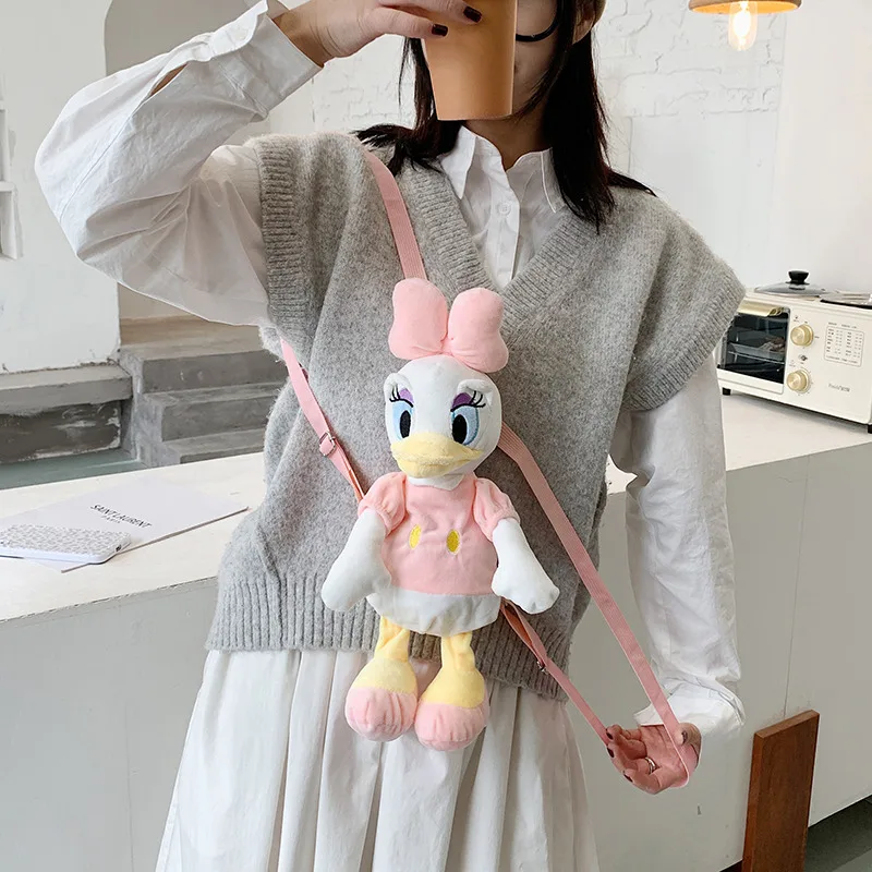 Doald Duck – sac à bandoulière poupée pour femmes, nouveau Design à la mode, dessin animé mignon en peluche douce, sacs à dos d'extérieur pour filles