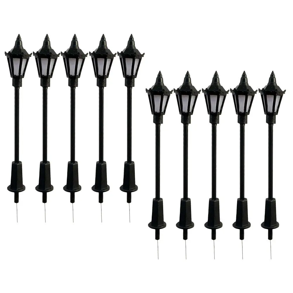 

10Pcs Micro Landscape Street Light Premium ABS Mini House Decorative Lights Indoor Outdoor Garden Scene Layout Accessory