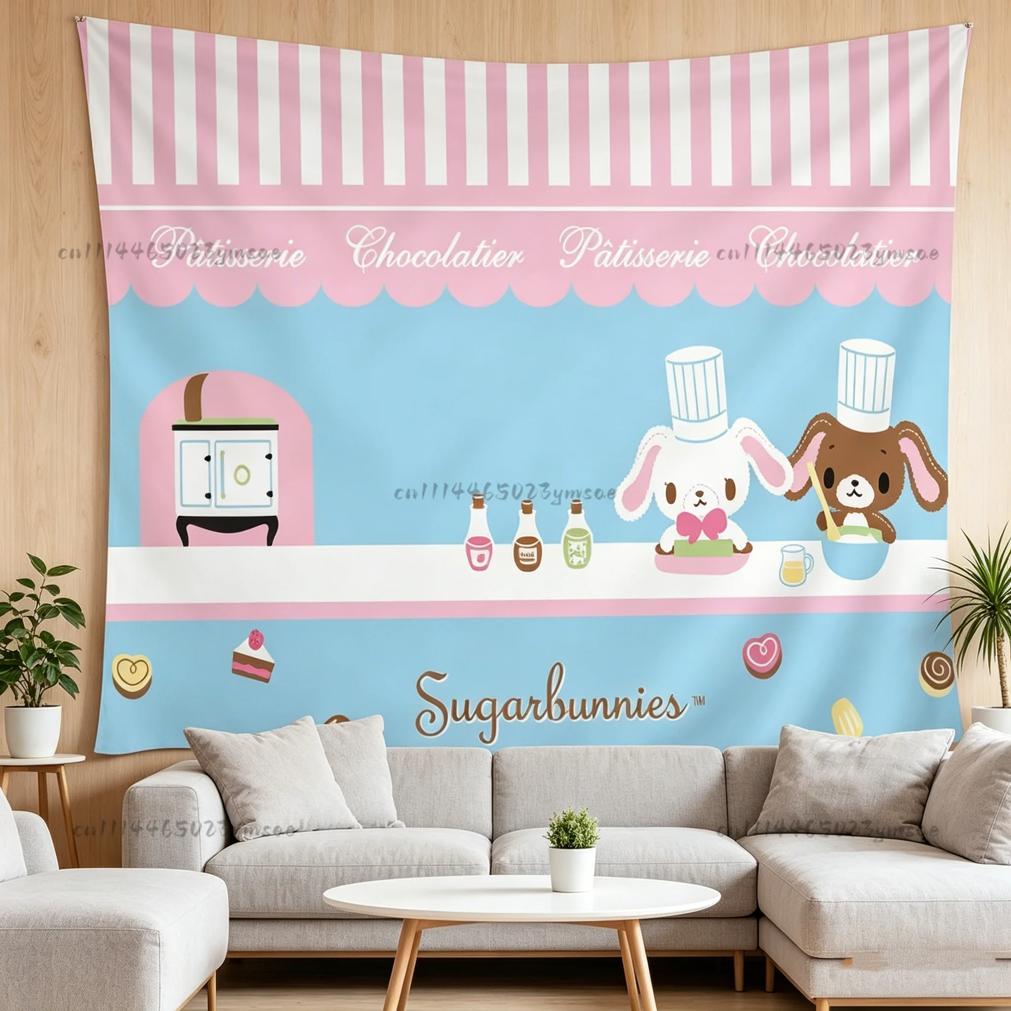 Cartoon-Karussell-Wandteppich, Anime-Wandteppich, ästhetischer Wandhintergrund für Wohnheime, Wanddekoration für Teenager-Mädchenzimmer, perfektes Geschenk für Fans, Flaggen – Detail 8