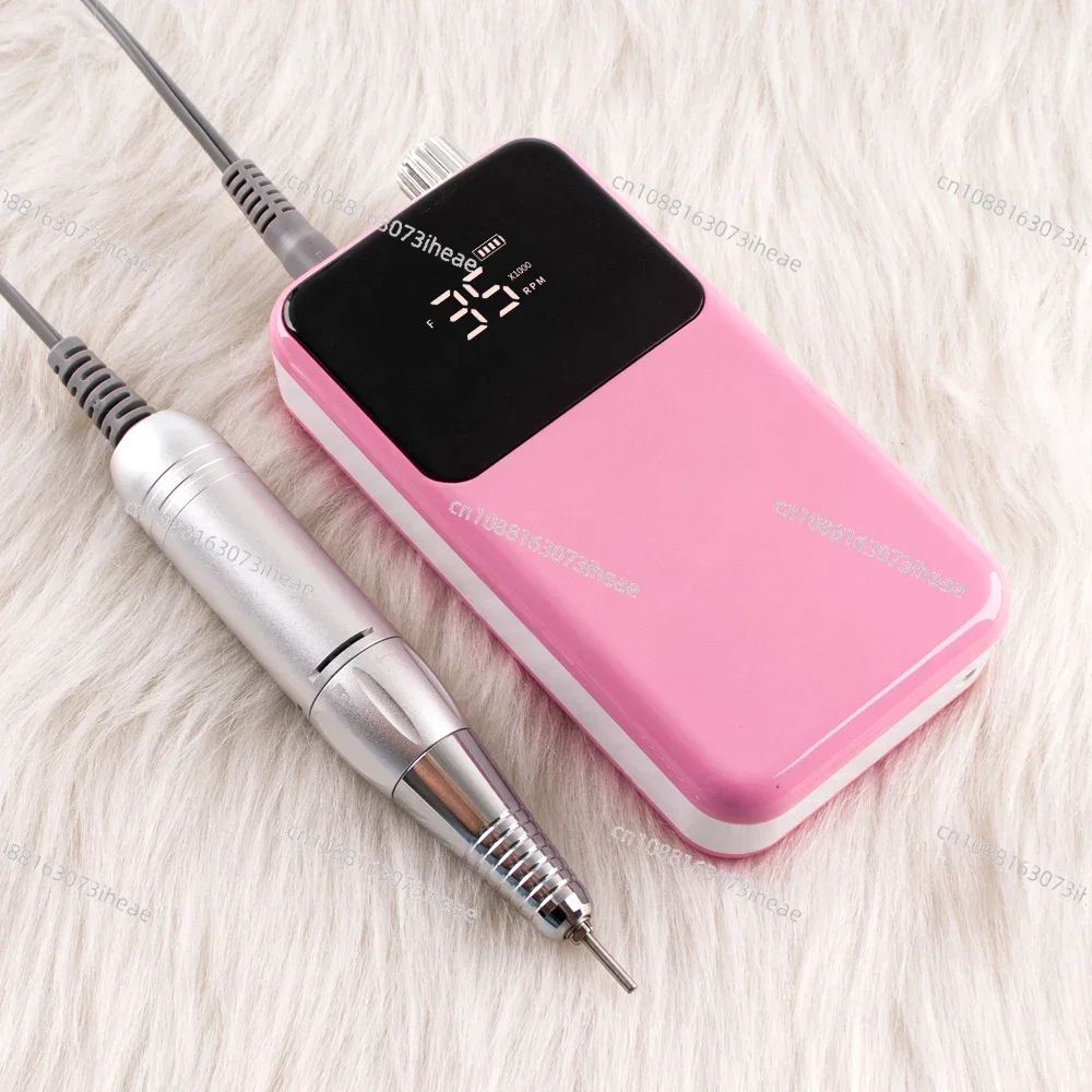 Hot Sale LED Professional Salon Pink Heart Shape UV Nail Lamp Electric Nail Drill 35000 Rpm File Polish Machine Kit Set