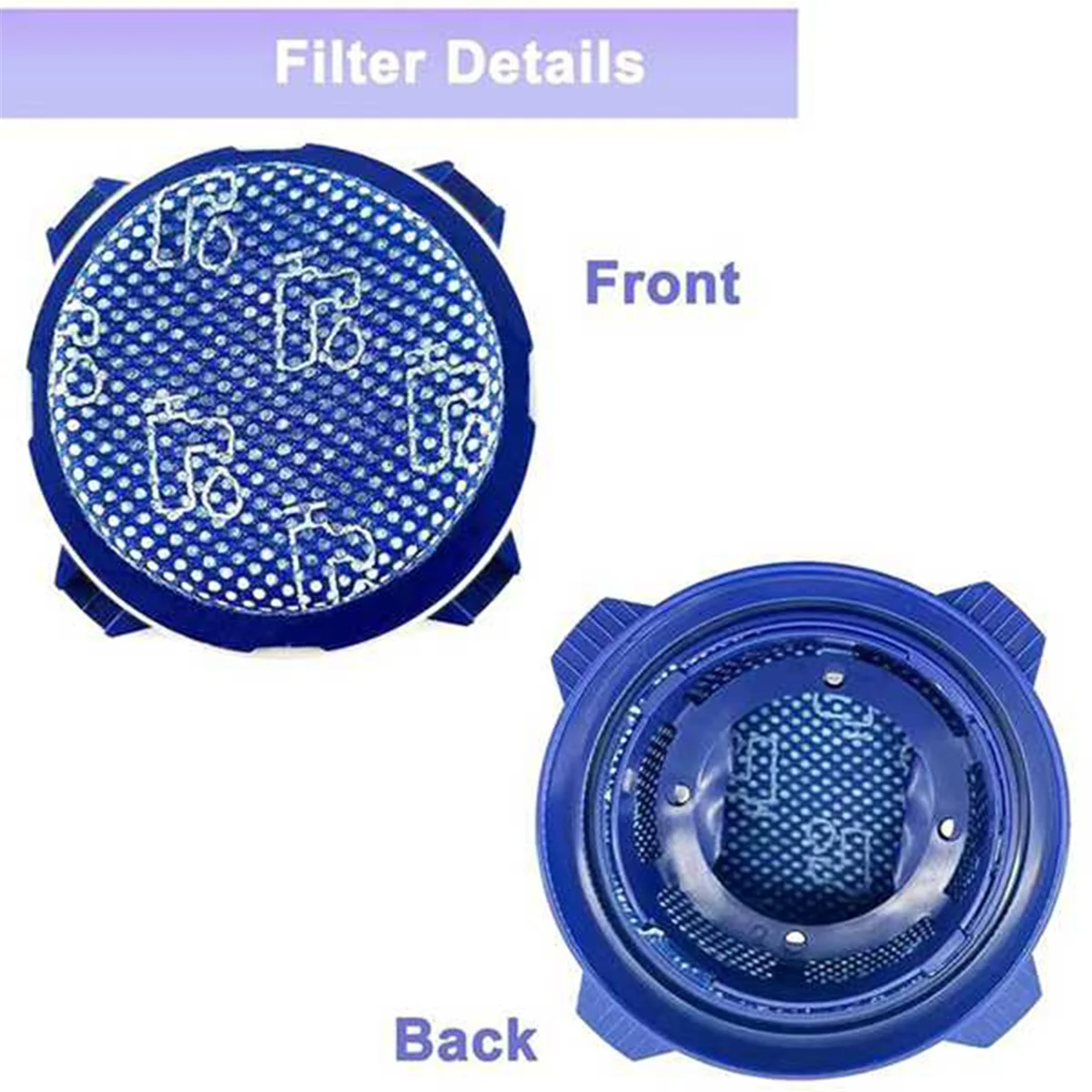 1Set Washable Filters for SAMSUNG Jet 75 Jet 90 Jet 70 Jet 75+ Jet 60 VS9000RL Vacuum Cleaner, Replace No. DJ97-02649A-A