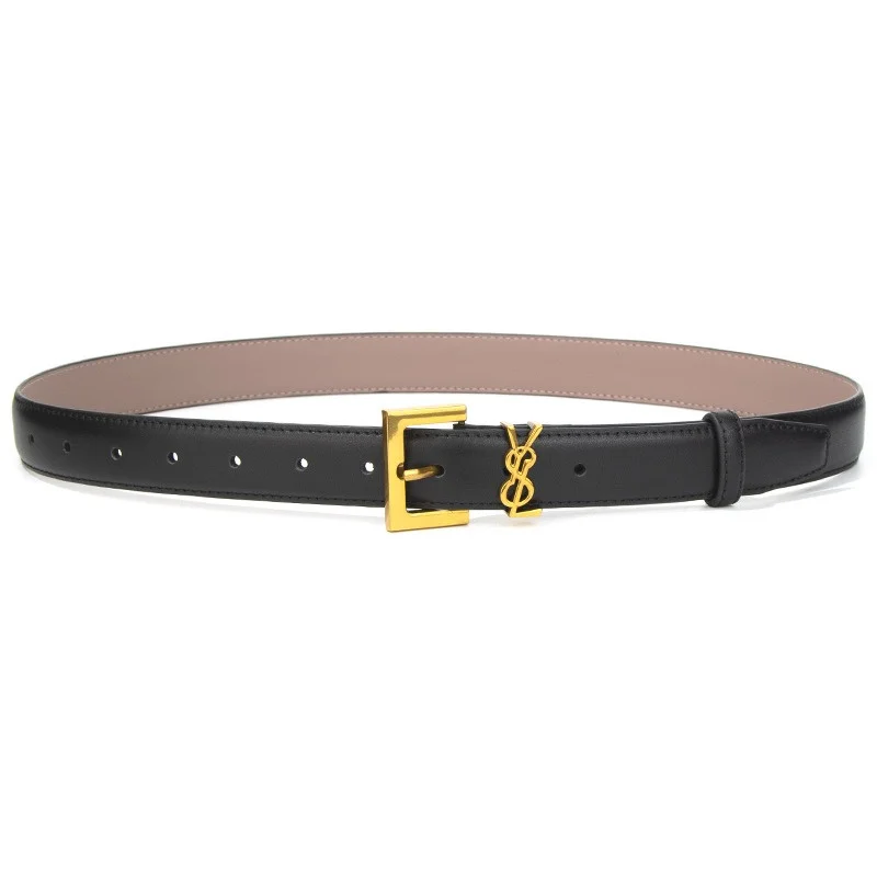 Genuine Leather Belt for Women Cowhide Suede Belts with Top-grain Leather Luxury Buckle Ideal for Dresses and Jeans