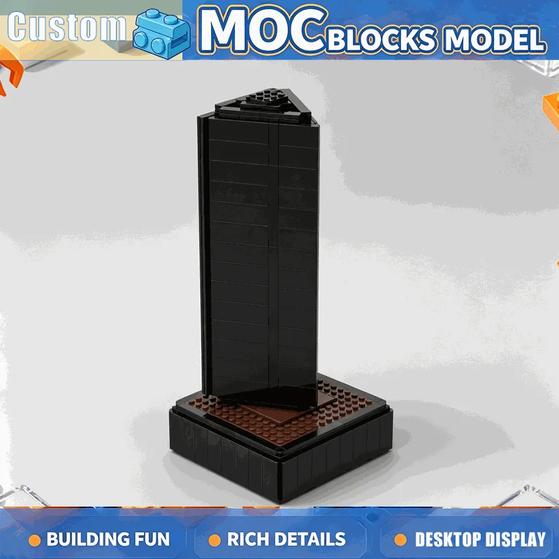 589PCS Monolith Triangle Core Building MOC Creative Street View Model Building Blocks DIY Assembly Educational Toy Birthday Gift