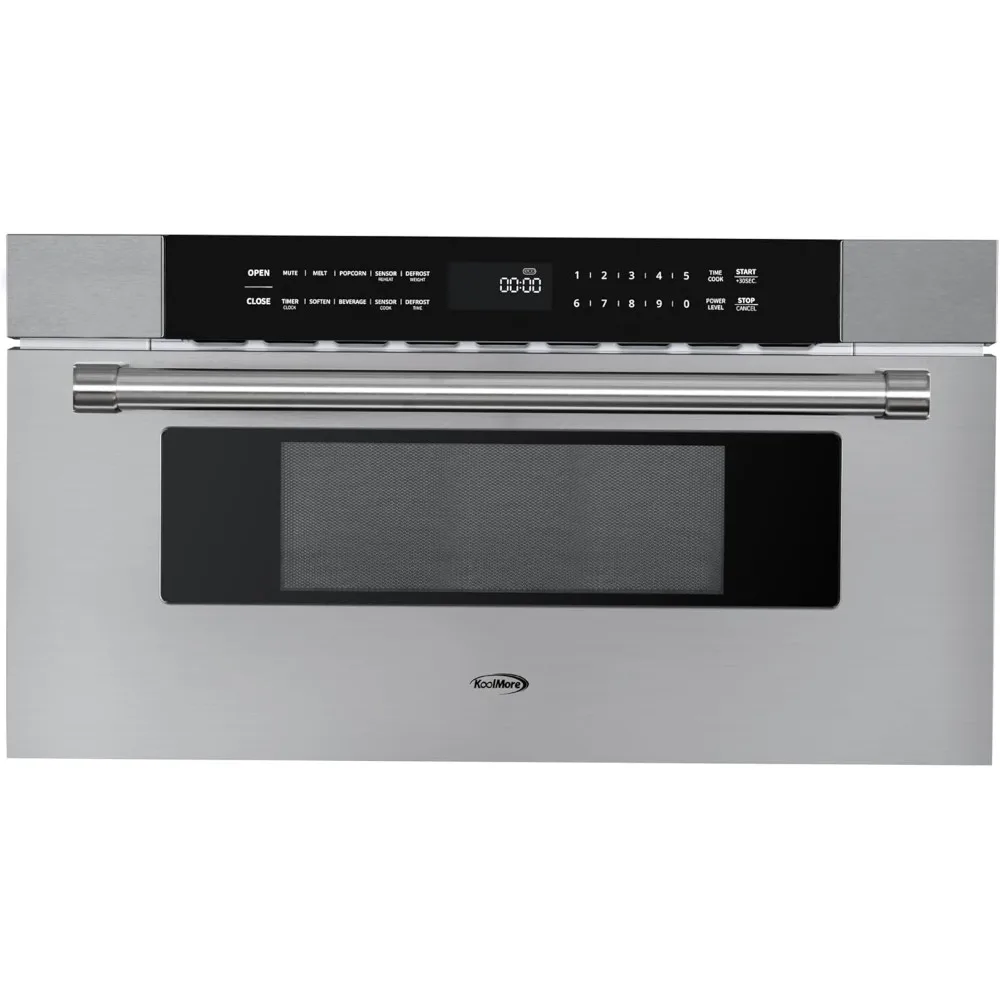 

SS Microwave Drawer, Capacity in Stainless-Steel, 30 in/1.2 cu. ft, Silver