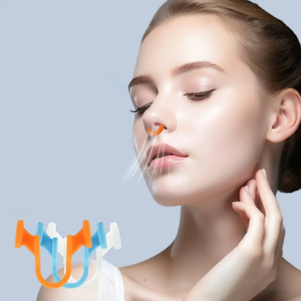 2pcs Silicone Elastic Nose Clip Stop Snoring Device Anti-Snoring Supplies for Better Sleep