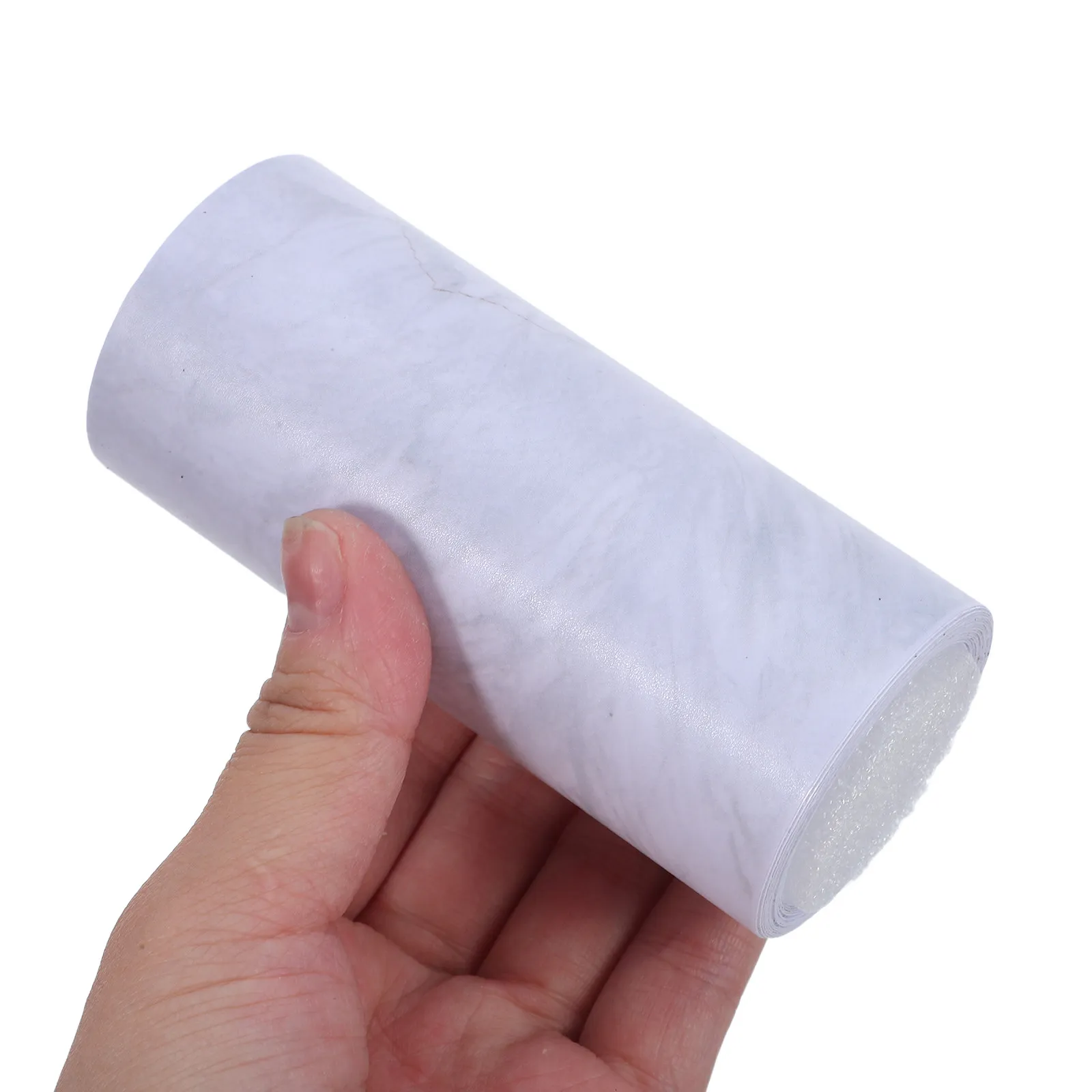 2 Rolls Marble Wall Border Skirting Line 95x4 Inch Removable Paintable Soft Decorative Baseboard Molding for Hallway Cabinet
