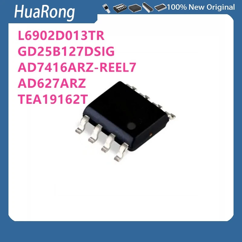 5Pcs/Lot L6902D013TR L6902D GD25B127DSIG 25B127DSIG AD7416ARZ-REEL7 AD7416 AD627ARZ AD627AR AD627 TEA19162T EA19162 SOP8