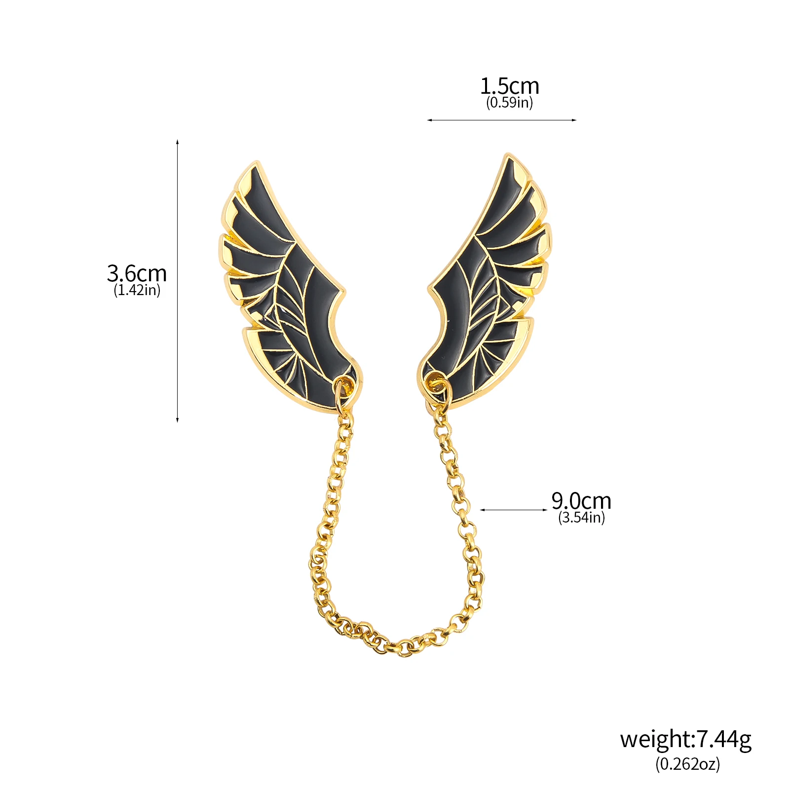 LGBT Pride Wings Enamel Pins Butterfly Wings Tassel Chain Brooch Feather Lapel Pin Suit Coat Breastpin Women Men\'s Accessories