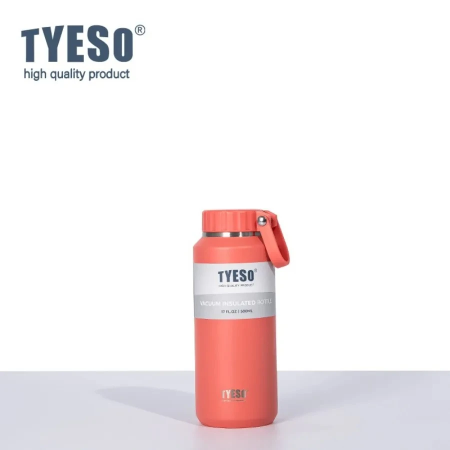 Tyeso 500ml Handheld Thermal Cup Large Capacity Heat Cold Retention Bottle Portable Easy-pull Sports Water Mug For All People