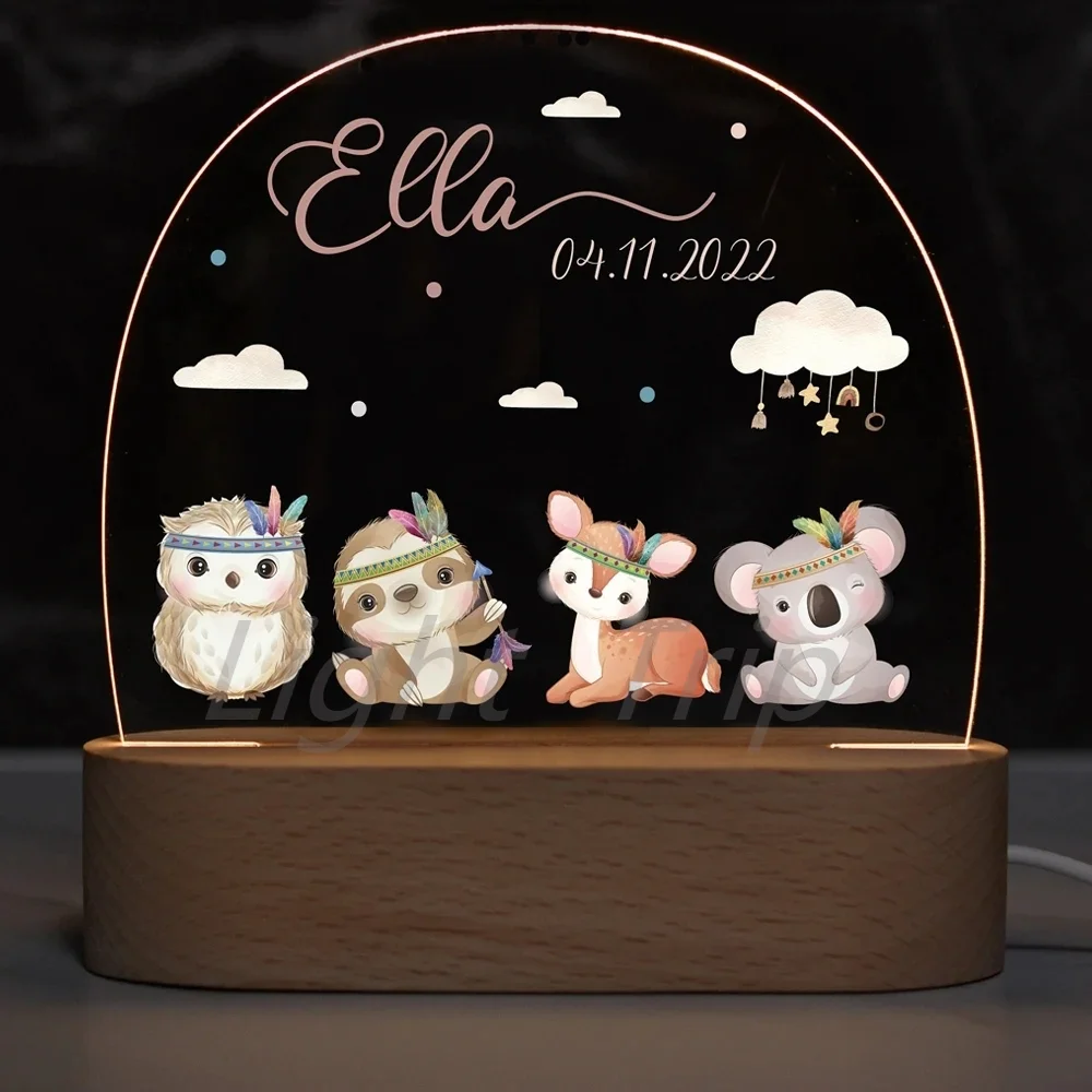 Lámpara Led acrílica 3D de amor romántico para el hogar, luz nocturna para niños, lámpara de mesa, decoración de fiesta de Navidad, lámpara de mesita de noche del día de San Valentín