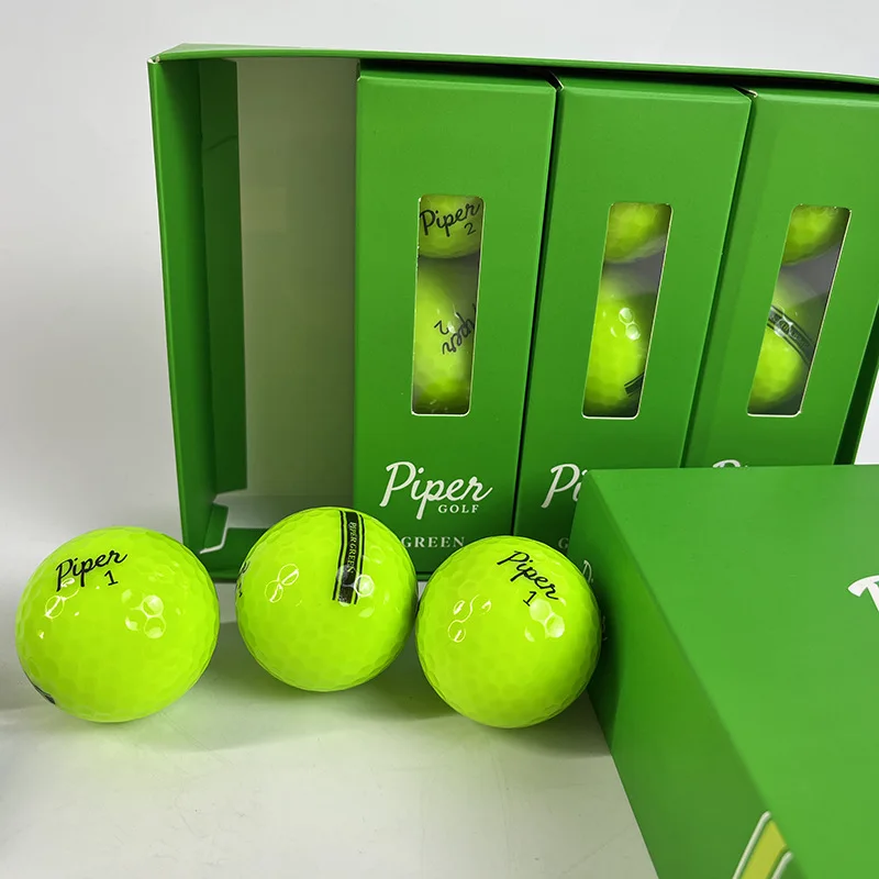 Export Quality Gift Box Golf Colorful Ball Green Double Layer Sarin Skin Hard Ball Green Golf Game