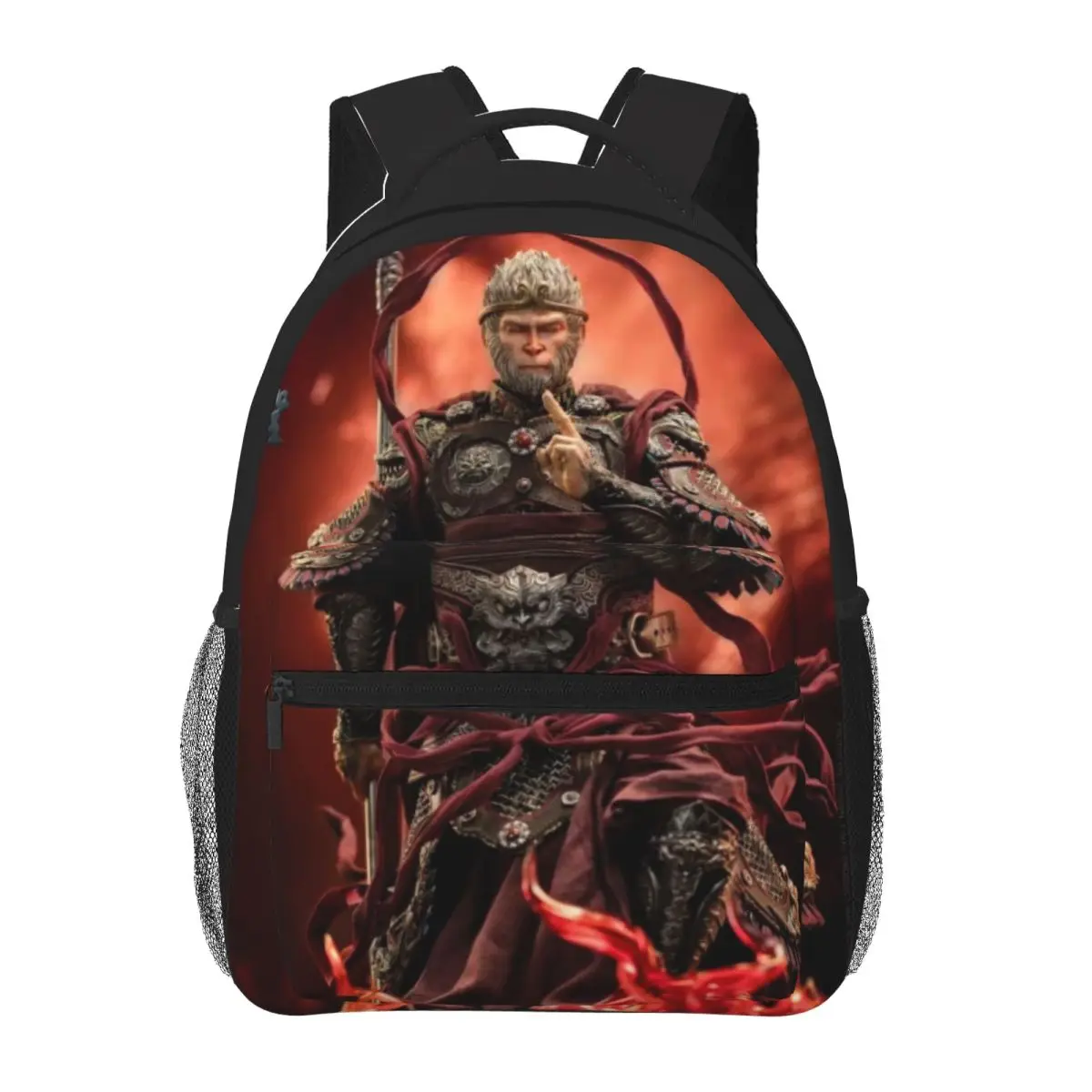 Black Myth:WuKong mochila impermeable para hombres y mujeres, bolsa trasera ultraligera para hombres, bolsa para libros, 16 pulgadas