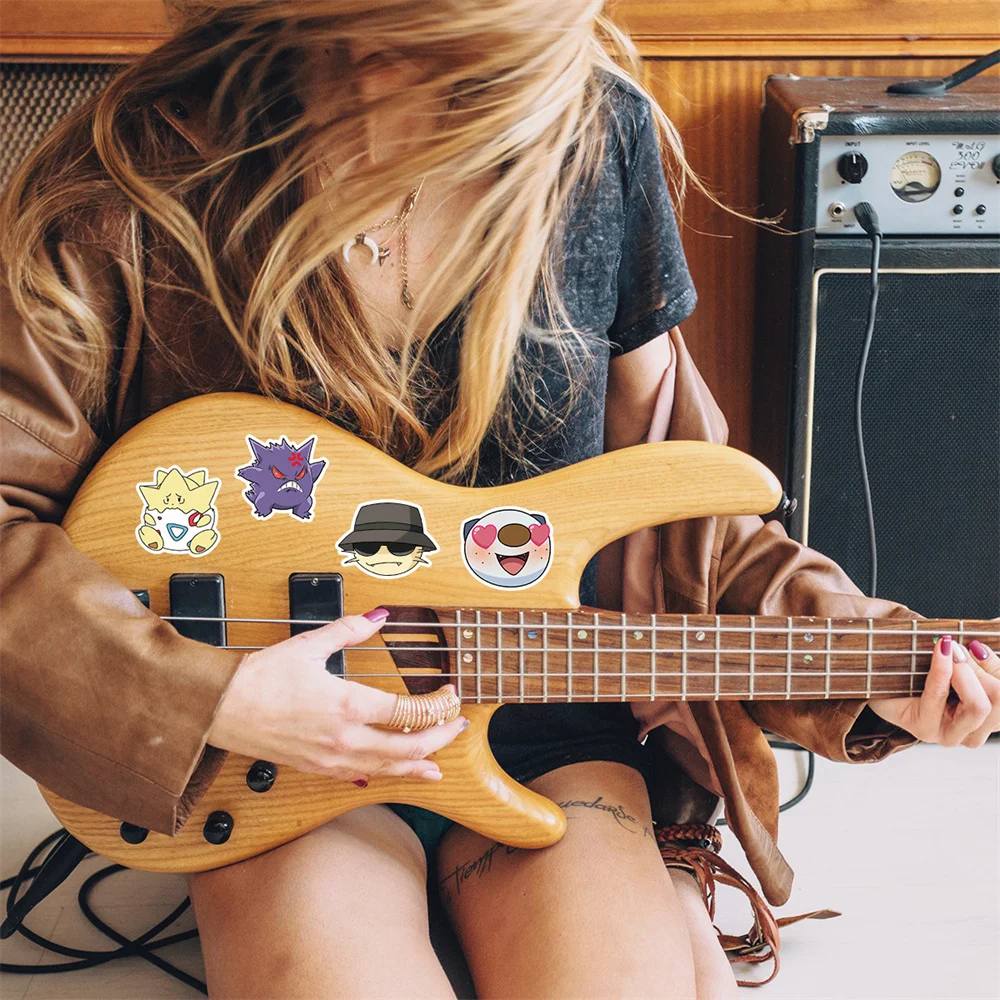 50 Uds dibujos animados Pokemon diferentes personajes juguetes pegatinas decoración ordenador teléfono libro equipaje nevera no repetir pegatinas