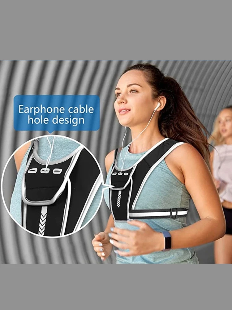 AliExpress Reflective Running Vest Bag Sports Water Bottle Backpack Waterproof Chest Bag for Cycling , Running, Climbing, Camping Unisex