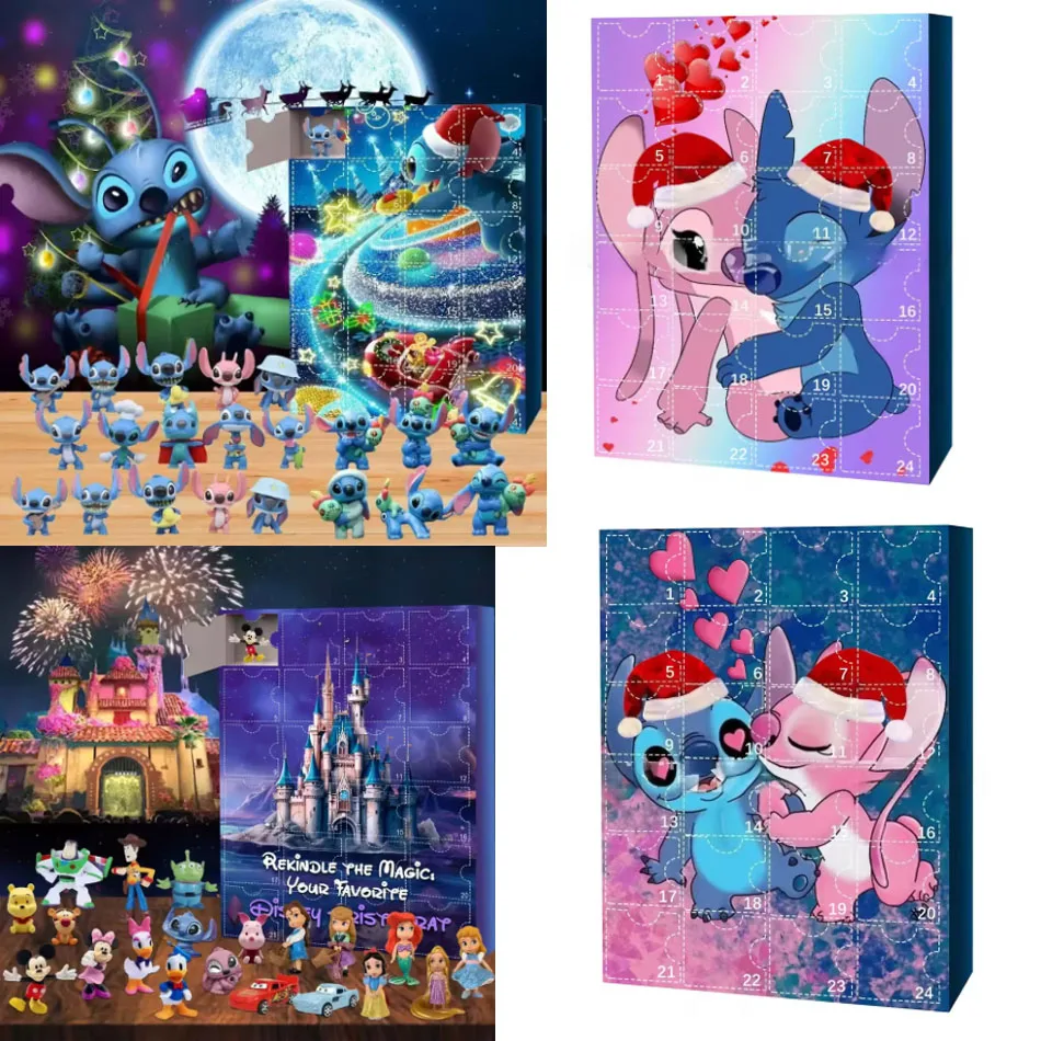** Calendario de Adviento MINISO, muñeca de dibujos animados, atmósfera navideña, regalos decorativos, Año Nuevo, cuenta atrás de 24 días, caja ciega sorpresa