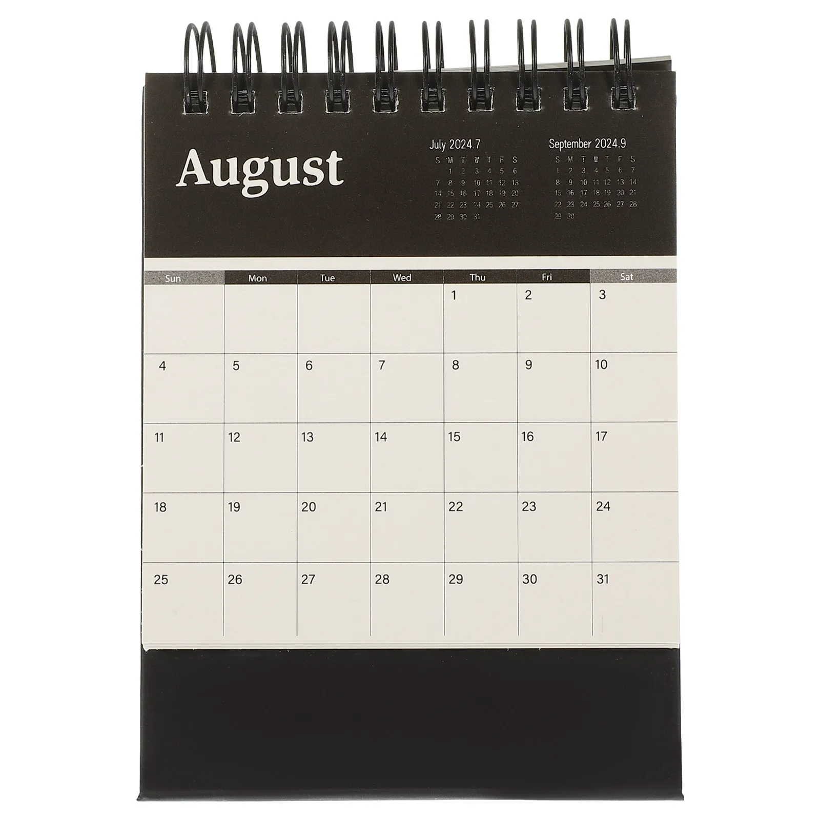 

2024 Tabletop Calendar Minimalist Design Freestanding Desk Calendar for Office Home Use Daily Reminder Schedule