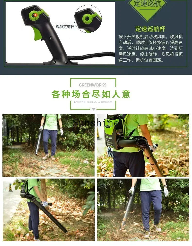 80V 배낭형 충전식 송풍기/블로워 먼지 제거기 낙엽 제거