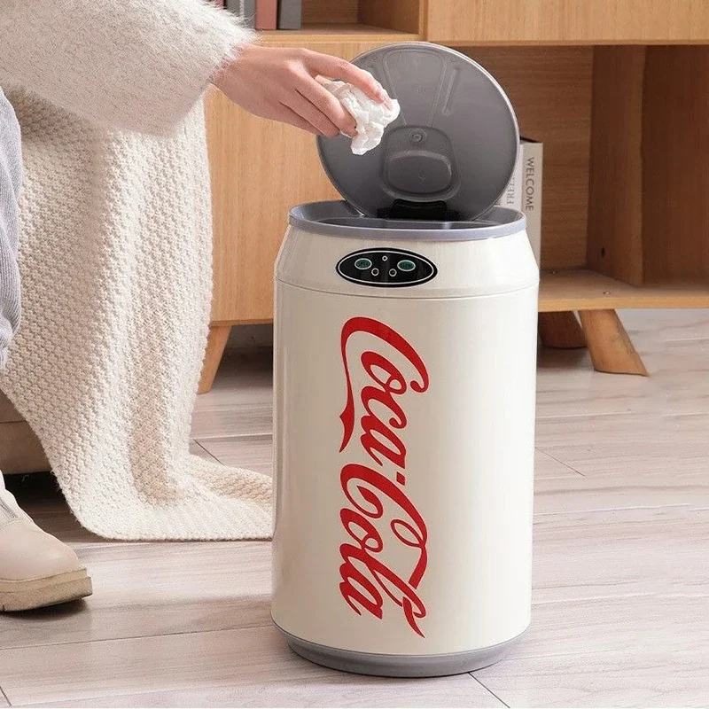 Metal Automatic Sensor Trash Can Large Capacity Trash Bucket Stainless Steel Container Living Room Waste Bin Household Items