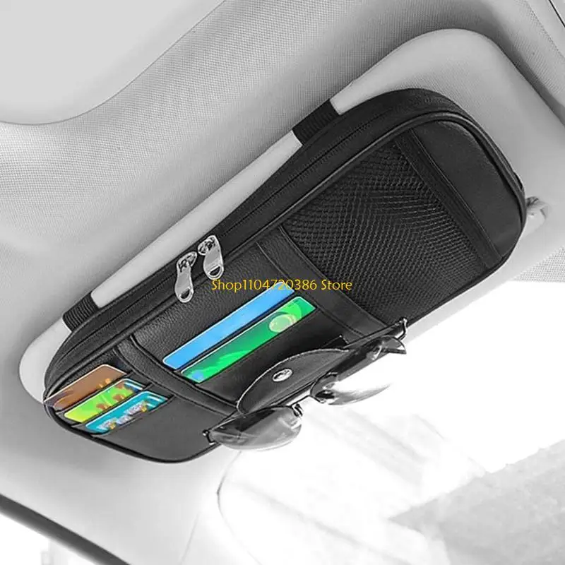 

K0EA Quick Install Vehicle Sunshade Visors Organizers Phone Holder Waterproof Storage Solution For Daily Commuters Small Items