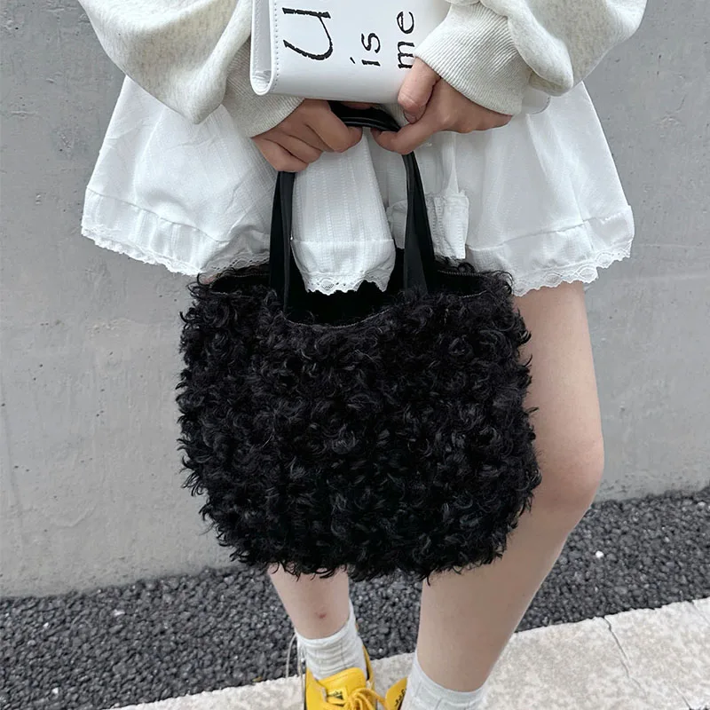 

Плюшевые женские модные сумки 2022, осень-зима, новая прямоугольная корейская популярная сумка на молнии, однотонная сумка на одно плечо для поездок на работу