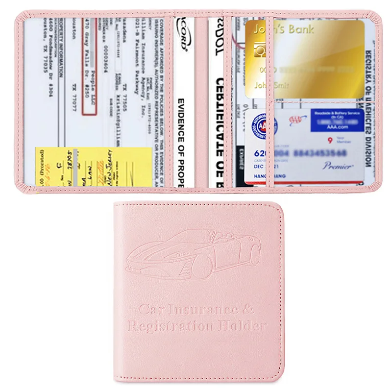 

Car Registration and Insurance Holder, Vehicle Glove Box Car Organizer for Cards, Essential Document, Driver License