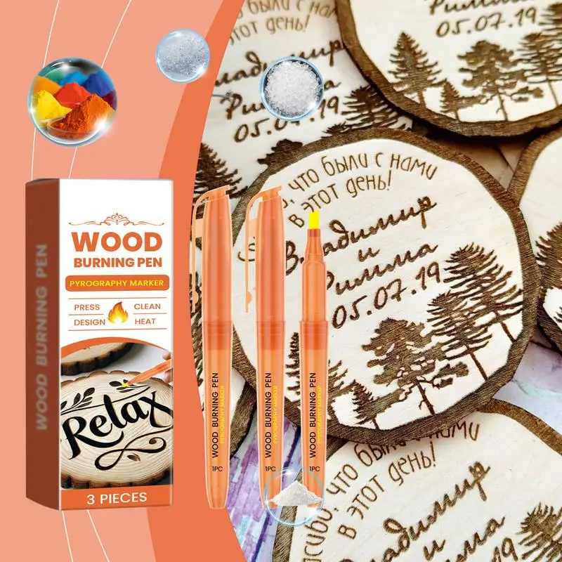 Scorch Pen 3 Pieces Scorching Pen Wood Burning Tool Wood Markers Craft Tools For Artists Beginners In Wood Projects