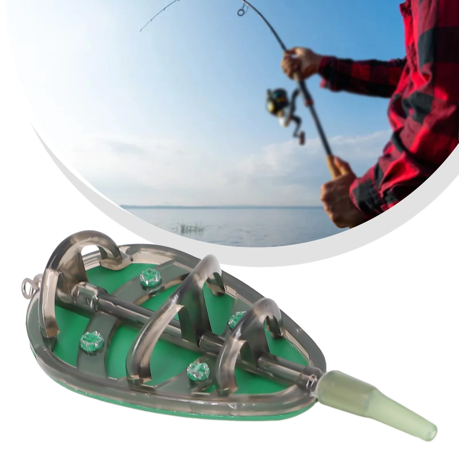 1 Stück 20/30/40/50/60/70/80/90/100g Inline-Feeder für Karpfenangeln, Angelzubehör für Süßwasserfischen, präzise Köderabgabe