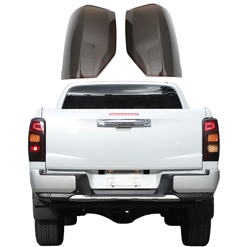 

For Mitsubishi L200 2019-2025+ ABS black car car taillights Signal light protected cover decorative stickers exterior accessors