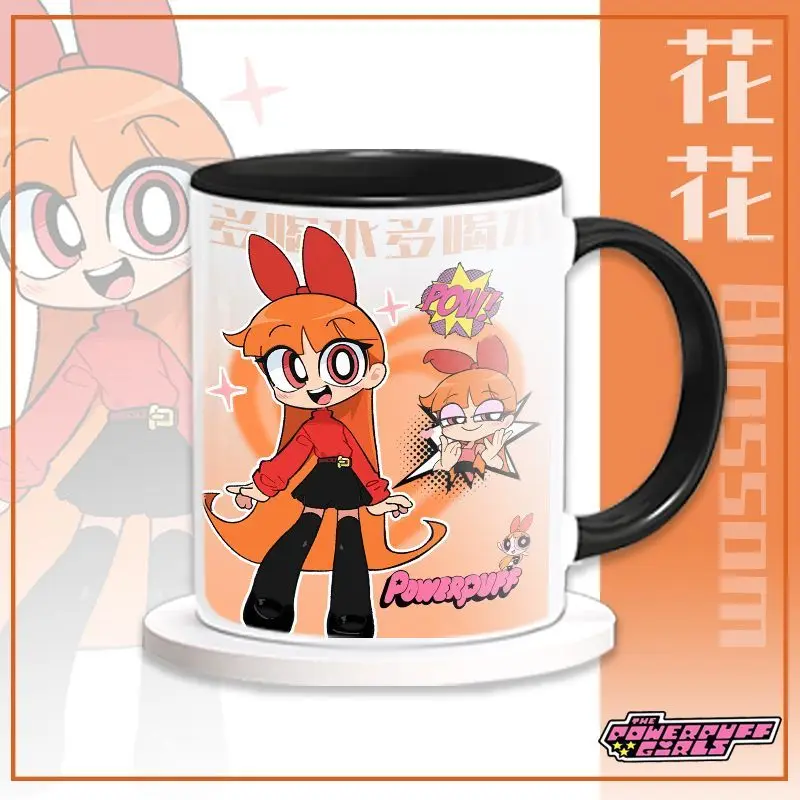 

Powerpuff Girls Animation Peripheral Cartoon Mug Girls New Ins Style Cute Water Cup Office Home Ceramic Cup Gift Wholesale