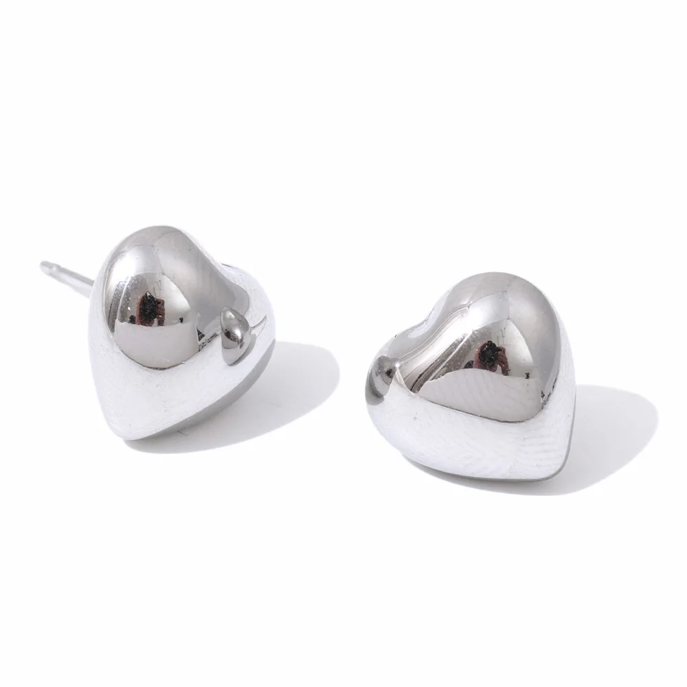 NiNice Stainless Steel Earrings Hollow Out Heart-shaped Fashion Design Trendy Retro Waterproof Jewelry Wholesale