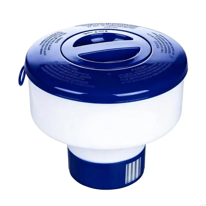 Pool Chlorine Dispenser for Backyard Pool Care, Adjustable Release Setting, Top Opening Cap, Plastic Tablet Dispenser for 24BD