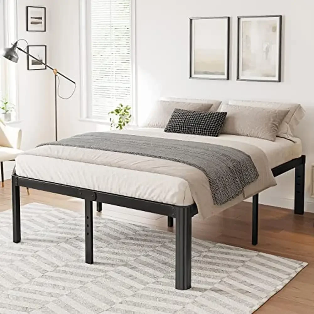 Full Size Metal Platform Bed Frame with Easy Assembly Sturdy Design Super Storage No Box Spring Needed Heavy Duty Construction