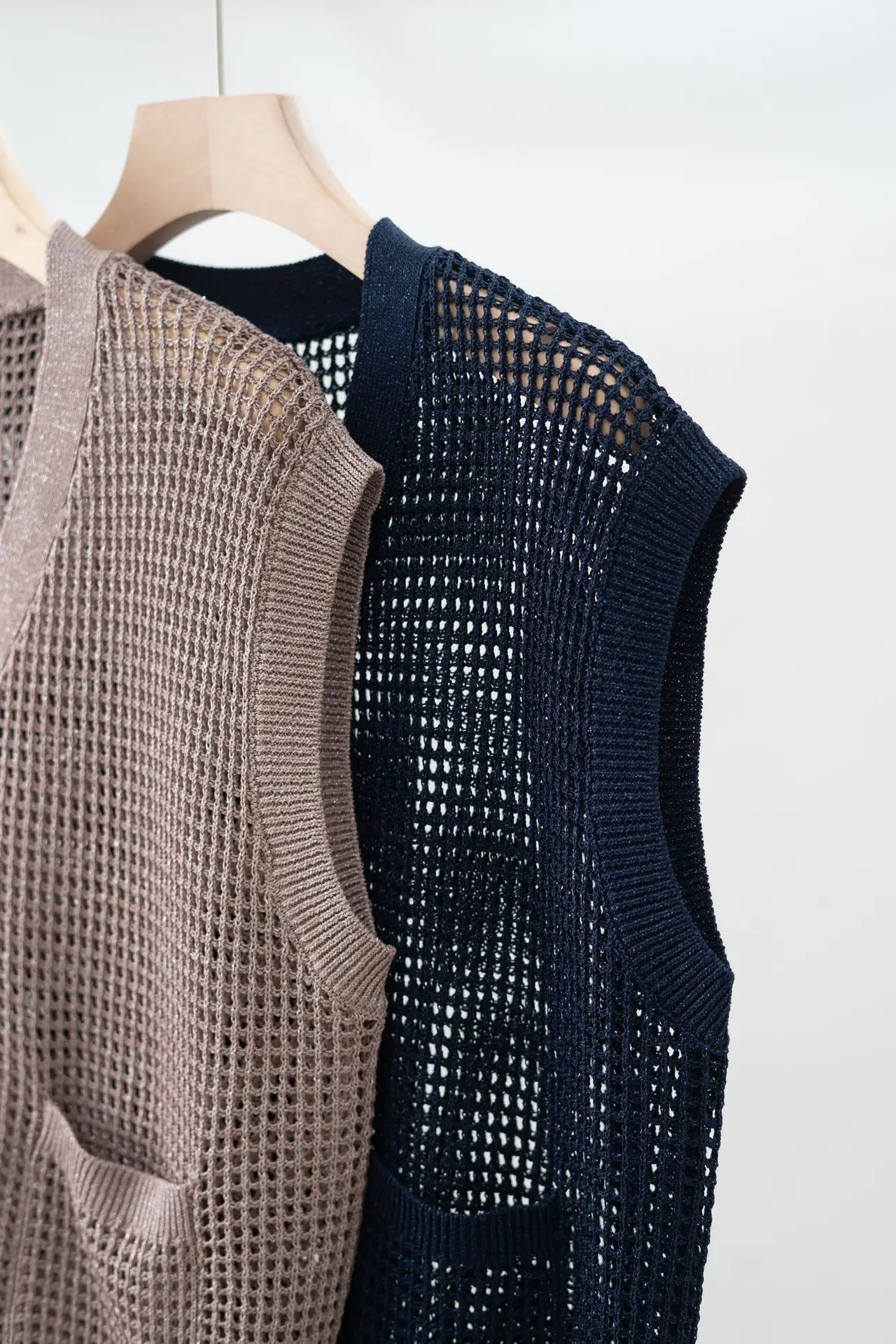 Women's 2026 Spring Summer New V-neck Hollow Knitted Vest Top