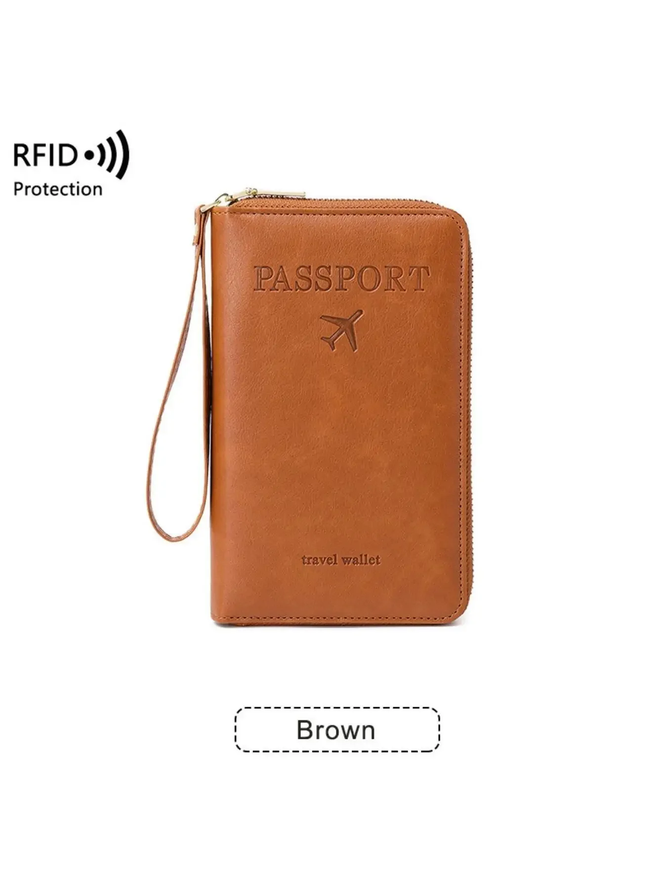 

CANBOUN Защитная обложка для ретро-паспорта Держатель для документов Держатель для паспорта из искусственной кожи Держатель для билетов Держатель для нескольких карт Сумка на молнии Urban Simple