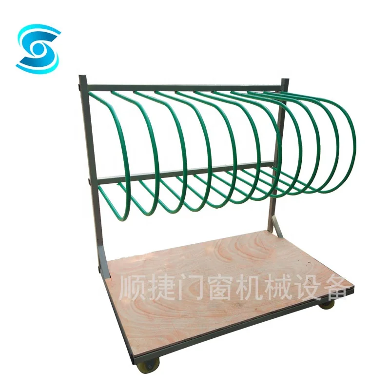 โรงงานจัดหาชั้นวางขนส่งประตูและหน้าต่างรูปตัวยูพร้อมล้อสําหรับงานหนักขนาด 5 นิ้ว