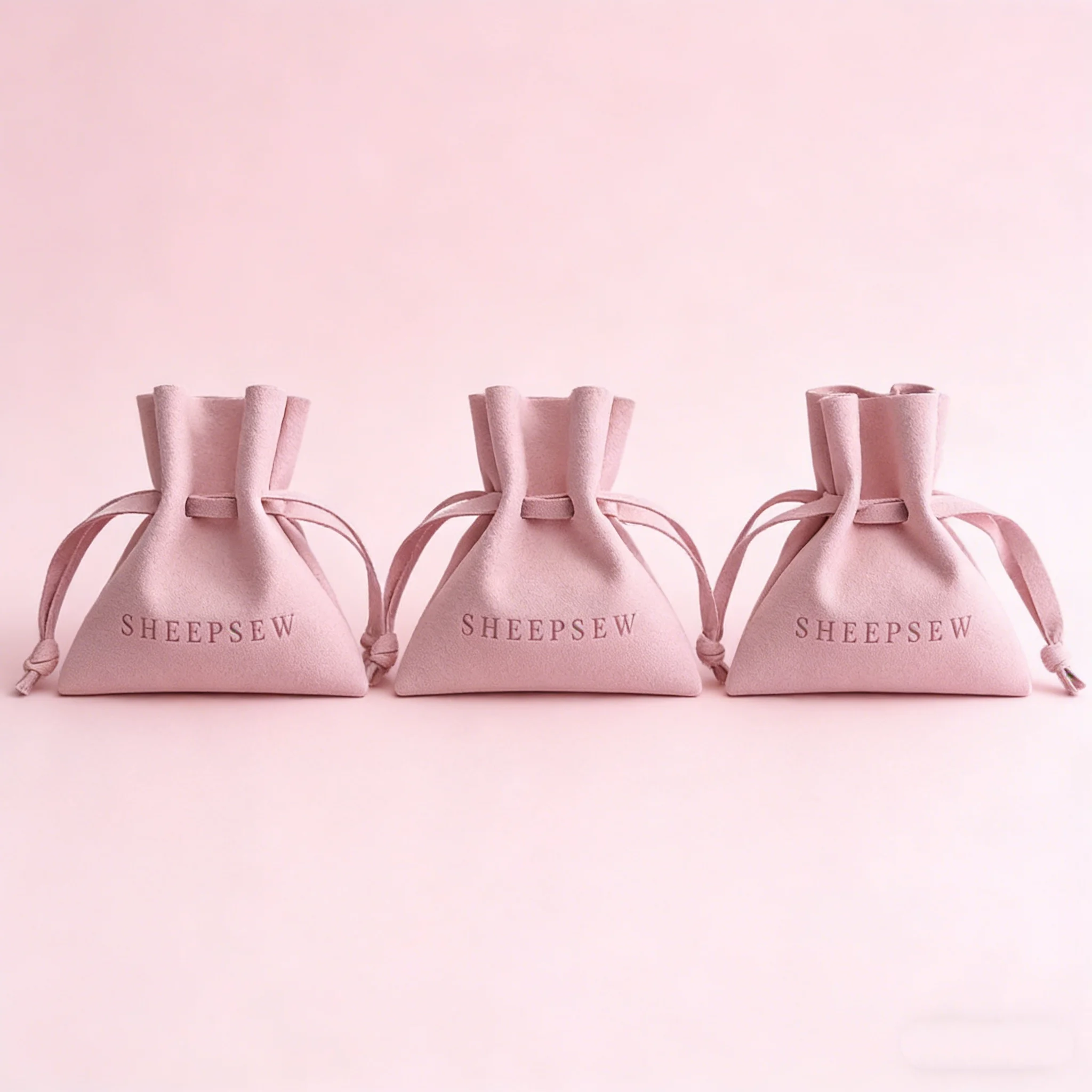 

Розовые мешочки для украшений из микрофибры PandaSew, роскошные, с возможностью нанесения логотипа, маленькие подарочные мешочки на завязках, портативная упаковка для хранения украшений, идеально подходят для свадеб.