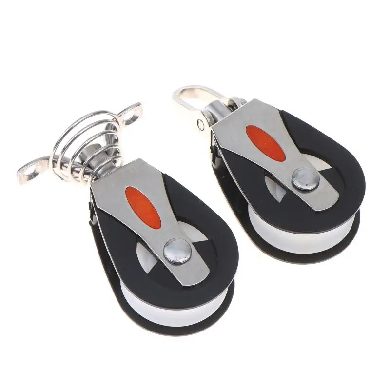 Sailing Boat Pulley Heavy Duty Stainless Steel Nylon Wheel for Marine Rigging Yacht Mast Outhaul Pilate Use
