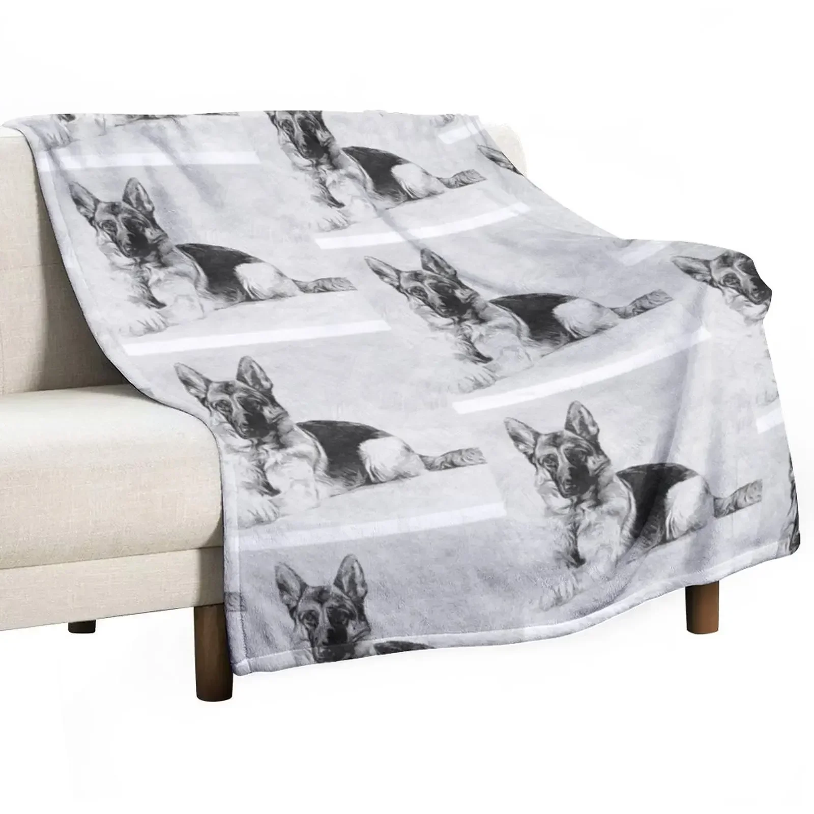 LOVE GERMAN SHEPARD Throw Blanket funny gift Furry Hairys Cute Plaid heavy to sleep Softest Blankets