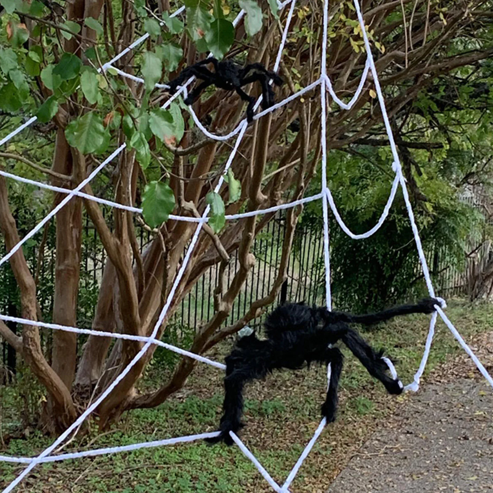 Soft Hairy Scary Spider Color Optional Adjustable Legs Fluff Halloween Spider Decorations Haunted Reusable for Halloween