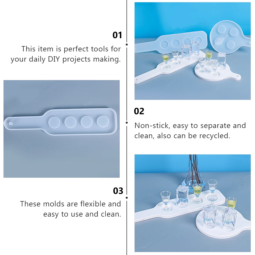 

Silicone Tray Mould for DIY Cup Holder Creative Rack Molds H made Craft Tools Reusable Non Stick Easy Clean Jewelry