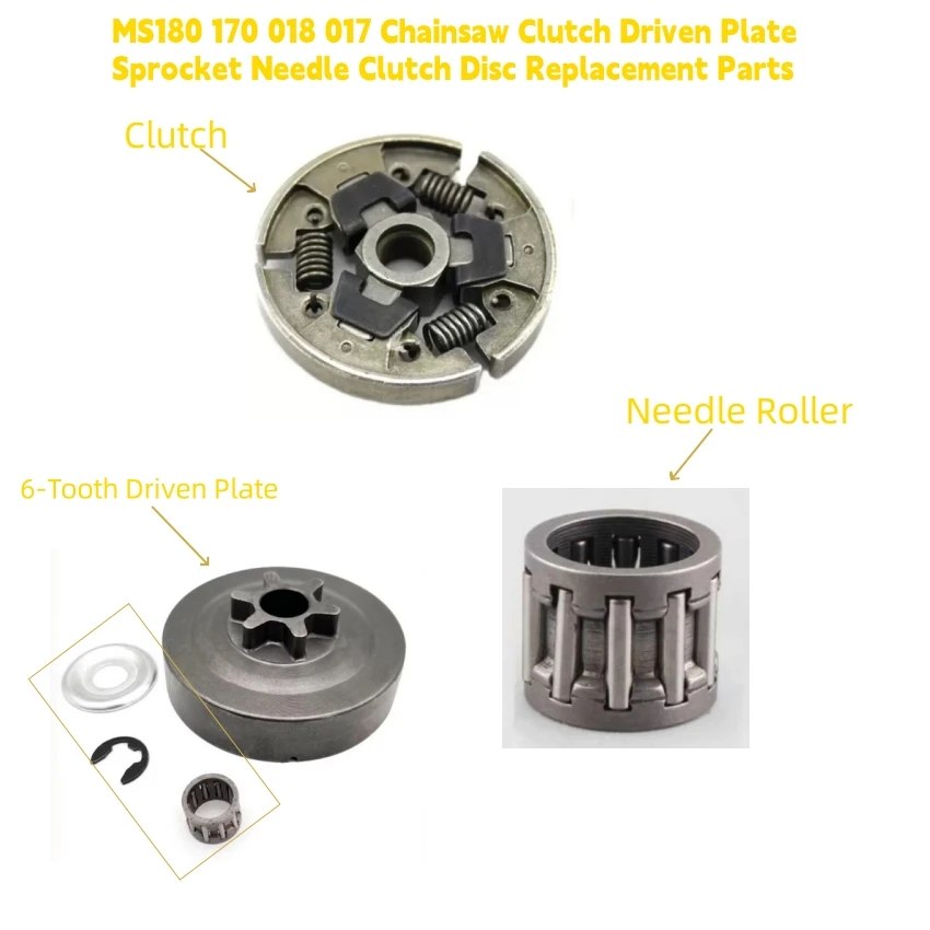 

MS180 170 018 017 Chainsaw Clutch Driven Plate Sprocket Needle Clutch Disc Replacement Parts