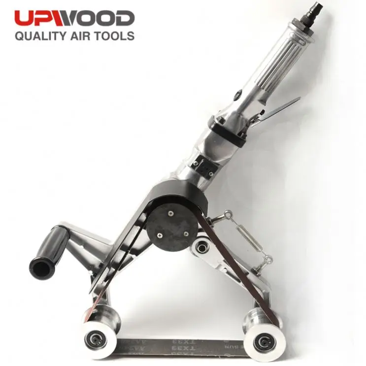 UPWOOD UW-7600 Industrial Air powered Metal Pipe Polisher Sander, Pneumatic Tube Belt Sanding Tools