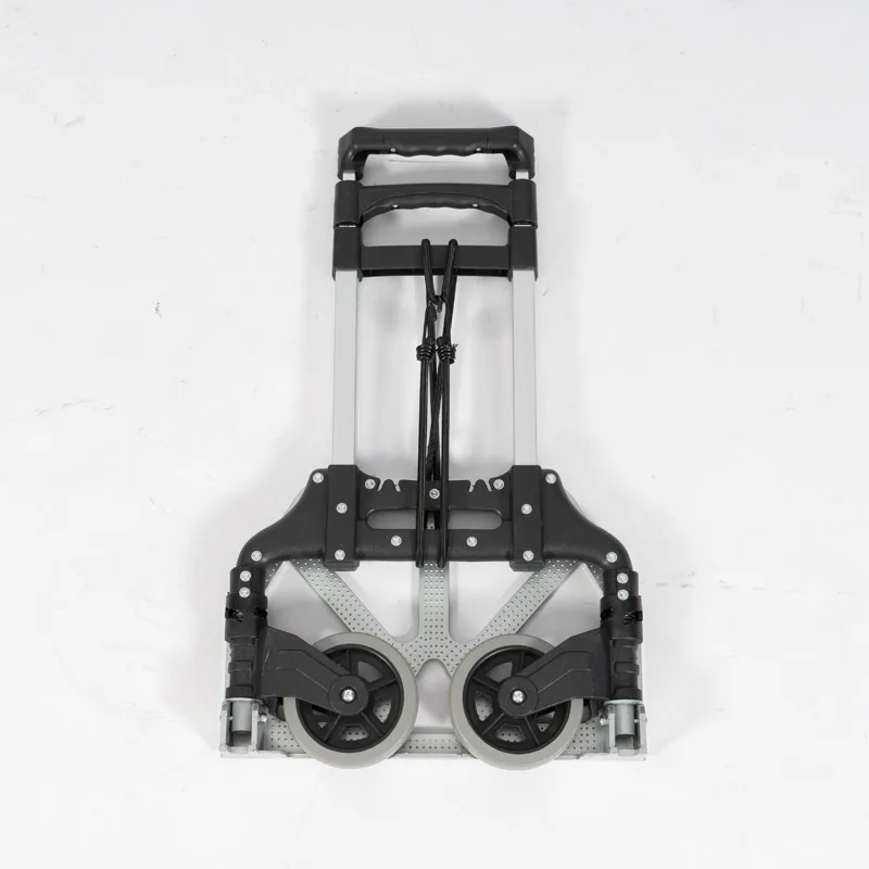 

High Quality Hitree Metal Aluminum Promotional Portable Folding Shopping Cart Trolley With Soft Handle